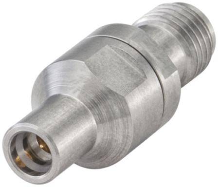 19S132-K00S3 Rosenberger Straight 50Ω RF Adapter SMP Plug to SMA Socket 40GHz