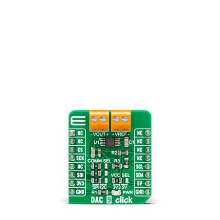 MIKROE-4332 MikroElektronika  DAC 9 Click Converter Module Development Board