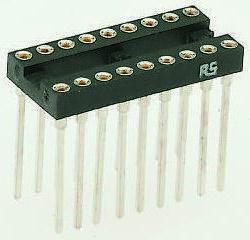 W30624T3RC Winslow 2.54mm Pitch Vertical 24 Way, Through Hole Turned pin Open Frame IC Dip Socket, 5A