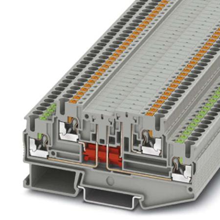 3210267 Phoenix Contact  PTT 2.5-2L Series Grey, Push In Termination
