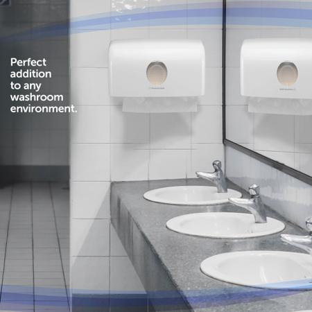 6956 Aquarius ABS White Wall Mounting Paper Towel Dispenser, 287mm x 142mm x 159mm