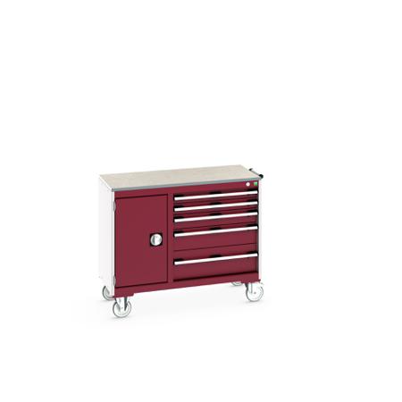 41006014-24V Bott 1 Door, 5 Drawer Sheet Steel Floor Standing Storage Cabinet, 1050 X 525 X 890mm