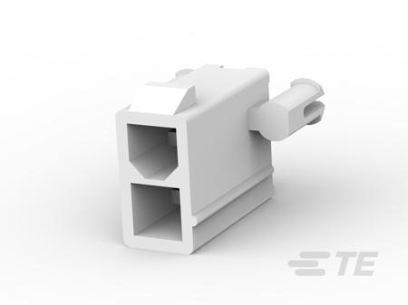 1586039-2 TE Connectivity VAL-U-LOK Series Vertical Board Mount PCB Header, 2 Contact(s), 4.2mm Pitch, 2 Row(s), Shrouded