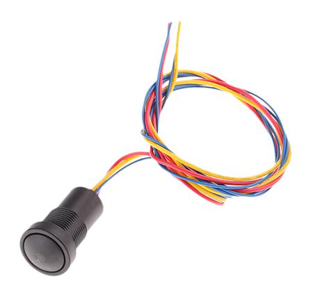 49-59311R ITW Switches 49-59 Series Illuminated Push Button Switch, Momentary, Panel Mount, 16mm Cutout, SPST, Red LED, 250V ac,