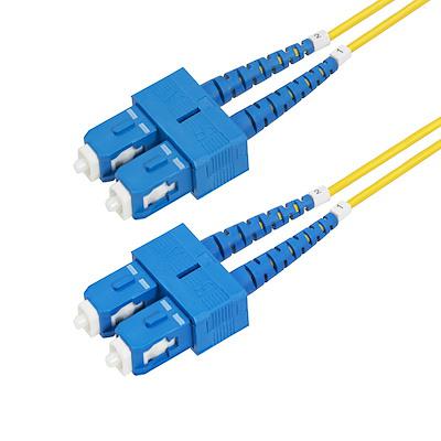 SMDOS2SCSC5M StarTech.com SC to SC Duplex Single Mode OS2 Fibre Optic Cable, Yellow, 5m