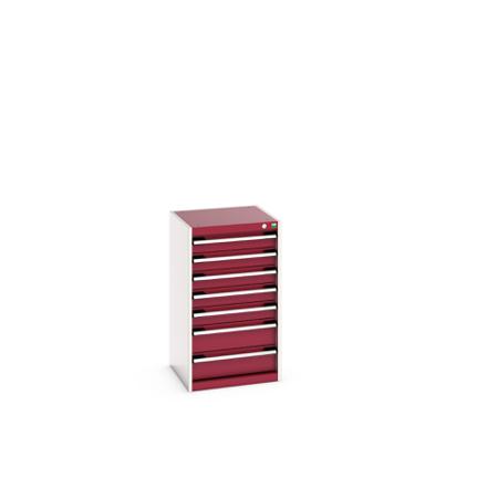 40010041.24V Bott 7 Cabinet, Steel, 900mm x 525mm x 525mm, Light Grey, Red