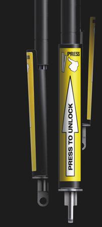 SWV8ECV800005 Camloc Steel Gas Spring, Full Extension Lock, 100 → 650N