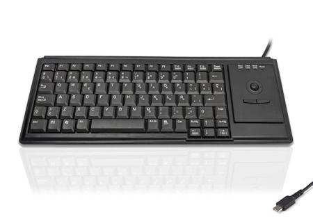 KYB500-K82D-SP-C Ceratech  Wired USB Trackball Keyboard, QWERTY (Spain), Black