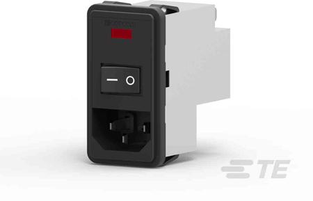 PS0SXDSX0 TE Connectivity 10A, 115 V ac, 230 V ac Snap-In IEC Inlet Filter , Faston
