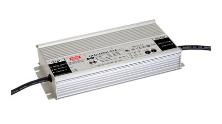HLG-480H-24B MEAN WELL LED Driver, 24V Output, 480W Output, 20A Output, Constant Current / Constant Voltage Dimmable