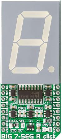 MIKROE-2269 MikroElektronika , Big 7-Seg R Click 7 Segment Display mikroBus Click Board With SC10-21SRWA