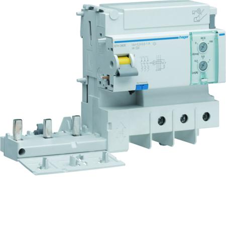 BTH380E Hager BTH RCCB, 125A, 3P Pole, Type A-HI