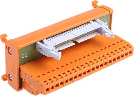 665-9670 RS PRO 40-Contact Male Interface Module, Flat Ribbon Cable Connector, DIN Rail Mount, 1A