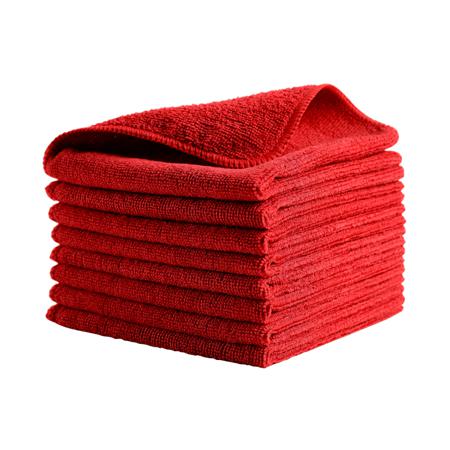 1820577 Rubbermaid Commercial Products 24 Pink Microfibre Cloths for use with Wet/Dry