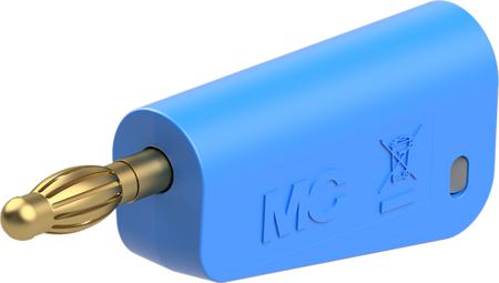 64-1045-23 Blue Plug Test Plug, Screw Termination, 32A, 30V ac, Gold Plating