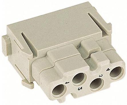 09140044513 HARTING Heavy Duty Power Connector Insert, 1.5A, Female, Han-Modular Series, 4 Contacts