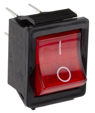 C1353VQNAM Arcolectric (Bulgin) Ltd Illuminated Double Pole Single Throw (DPST), On-Off Rocker Switch Panel Mount