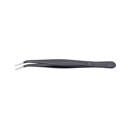 5-062-13 Bernstein 115 mm, Stainless Steel, Angle, ESD Tweezer