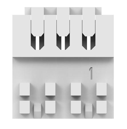 1-966194-3 TE Connectivity Right Angle Female PCB Edge Connector, Cable Mount Mount, 3 Way, 1 Row, 2.5mm Pitch