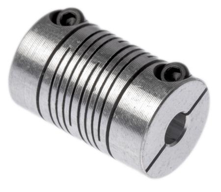 707.16.2020 Huco Beam Coupling, 16mm Outside Diameter, 5mm Bore, 25.4mm Length Coupler