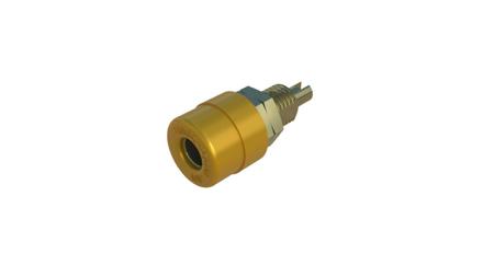930176703 Hirschmann Test & Measurement, Yellow 4mm Socket, Gold Plated, 30 V ac, 60 V dc, 32A