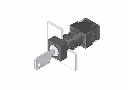 61-2802.0/D EAO IP65 Key Switch 3-Way