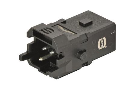 09100022601 HARTING Heavy Duty Power Connector Insert, 10A, Male, Han 1A Series, 2 Contacts