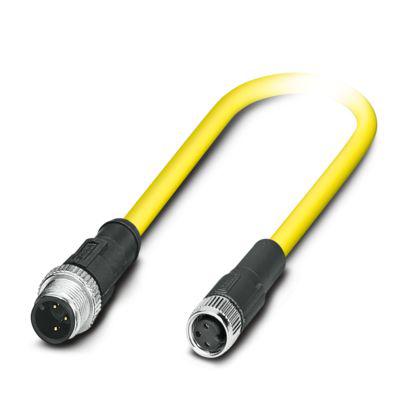 1406295 Phoenix Contact Male 3 way Straight Plug M12 to Female 3 way Straight Socket M8 Sensor Actuator Cable, 500 mm