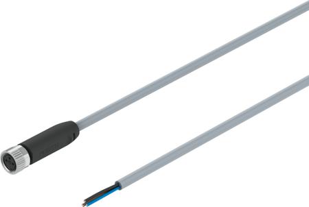 NEBA-M8G3-U-2-5-N-LE3 Festo Straight Female 3 way M8 to Straight 3 way Actuator/Sensor Cable, 2.5m