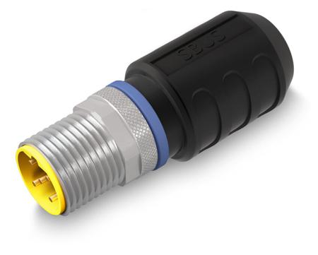 756-9409-060-000 WAGO Industrial Circular Connectors, 5 Contacts, Plug-In, M12 Connector, Plug, Male, IP67, 756 Series