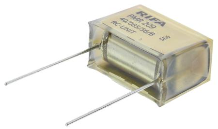 PMR209ME6470M047R30 KEMET RC Capacitor 470nF 47Ω Tolerance ±20% 250 V ac, 630V dc 1-way , Through Hole, PMR209
