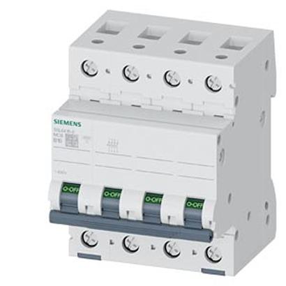 5SL6416-6 Siemens SENTRON 5SL64 MCB, 4P, 16A Curve B, 440V AC, 62.5V DC, 6 kA Breaking Capacity