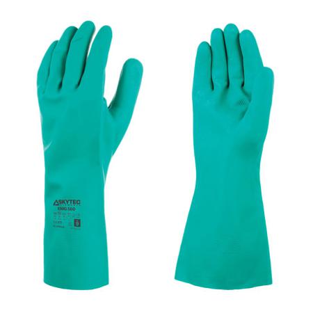 EMG00560EJ Skytec EMG560 Green Cotton Chemical Resistant Work Gloves, Size XL, Nitrile Coating