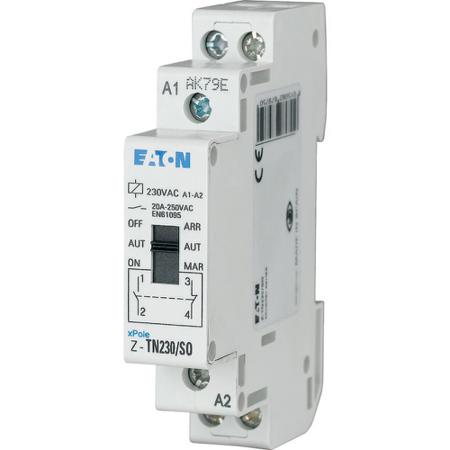 267978 Z-TN24/4S Eaton Z-TN Series Relay, DIN Rail Mount, 24V ac Coil, 4PST, 4-Pole, 20A Load