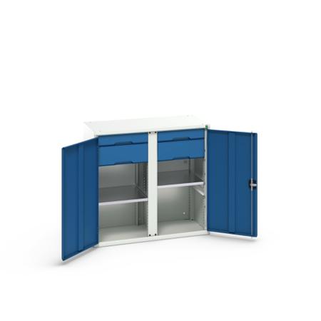 16926556.11 Bott 2 Door, 4 Drawer Sheet Steel Cupboard, 1050 x 550 x 1000mm
