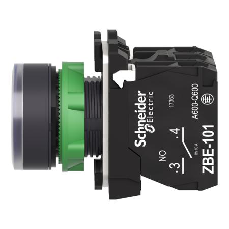 XB5AW36M5 Schneider Electric Harmony XB5 Illuminated Blue Push Button NO/NC Spring Return