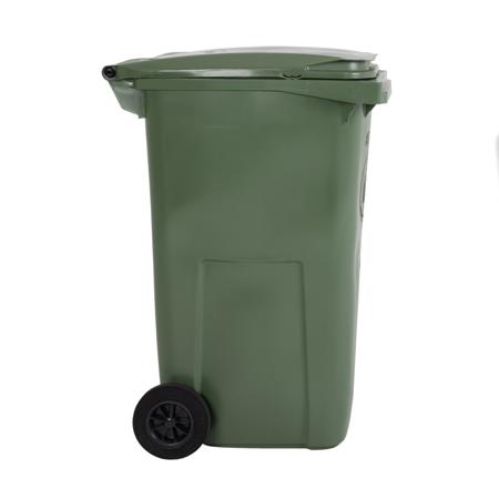 424-9338 RS Pro Green Plastic Stackable Wheelie Bin, 1070mm x 580mm x 740mm