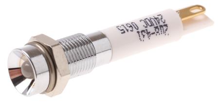 208-431 RS PRO Green, Red Panel Mount Indicator, 24V dc, 6mm Mounting Hole Size, Solder Tab Termination