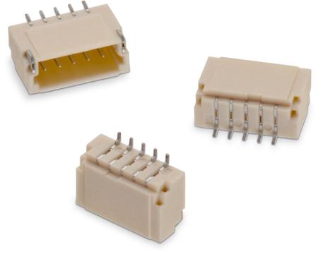 665103131822 Wurth Elektronik WR-WTB Series Horizontal Surface PCB Header, 3 Contact(s), 1 mm Pitch, 1 Row, Shrouded