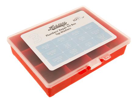 400-8301 Masefield Epson 100 x Washer & Seal Kit, 12 Compartments, Kit Contents 1/2 in Delta Tap Washer, 1/2 in Flat Rubber