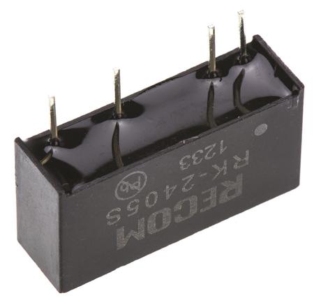 RK-2405S Recom RK 1W Isolated DC-DC Converter Through Hole, Vin 21.6 → 26.4 V dc, Vout 5V dc, I/O isolation 3kV dc