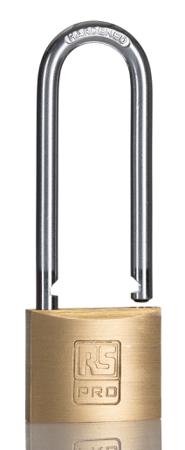 195-8247 RS PRO Key Brass, Stainless Steel Padlock, Keyed Alike, 6mm Shackle, 40mm Body