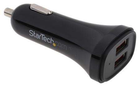 USB2PCARBKS StarTech.com Car Charger, 12 → 24V dc Input, 5V dc Output, 2.4A