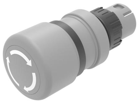 61-3440.4/8 EAO 61 Series Series Grey Maintained Push Button Head, 22mm Cutout
