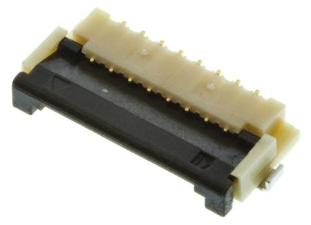FH12-8S-1SH-1--98- Hirose, FH12 1mm Pitch 8 Way Right Angle Female FPC Connector, ZIF Bottom Contact