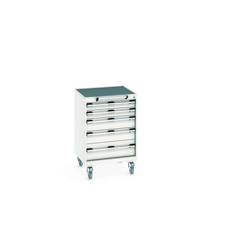 40402033-16V Bott, 5 Drawer Sheet Steel Floor Standing Storage Cabinet, 650 X 650 X 985mm