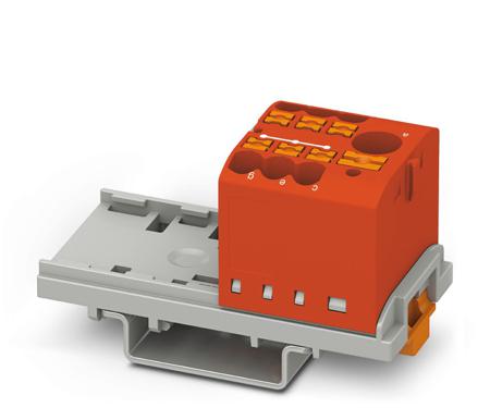 3273070 Phoenix Contact Distribution Block, 7 Way, 4mm², 24A, 690 V, Red