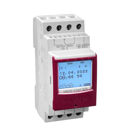 43-04-0001-1 2 Channel Digital DIN Rail Time Switch Measures Days, Hours, Minutes, Seconds, 110 → 230 V ac