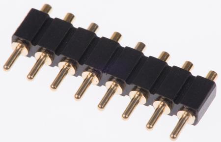 811-S1-008-10-014101 Preci-Dip 811 Series Straight Through Hole Spring Loaded Connector, 8 Contact(s), 2.54 mm Pitch, 1 Row, Shrouded
