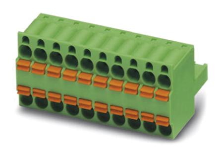 1962642 Phoenix Contact, 5.08mm Pitch, TFKC 2.5/ 6-ST-5.08, 6 Way, Pluggable Terminal Block, Plug, Spring Cage Termination,